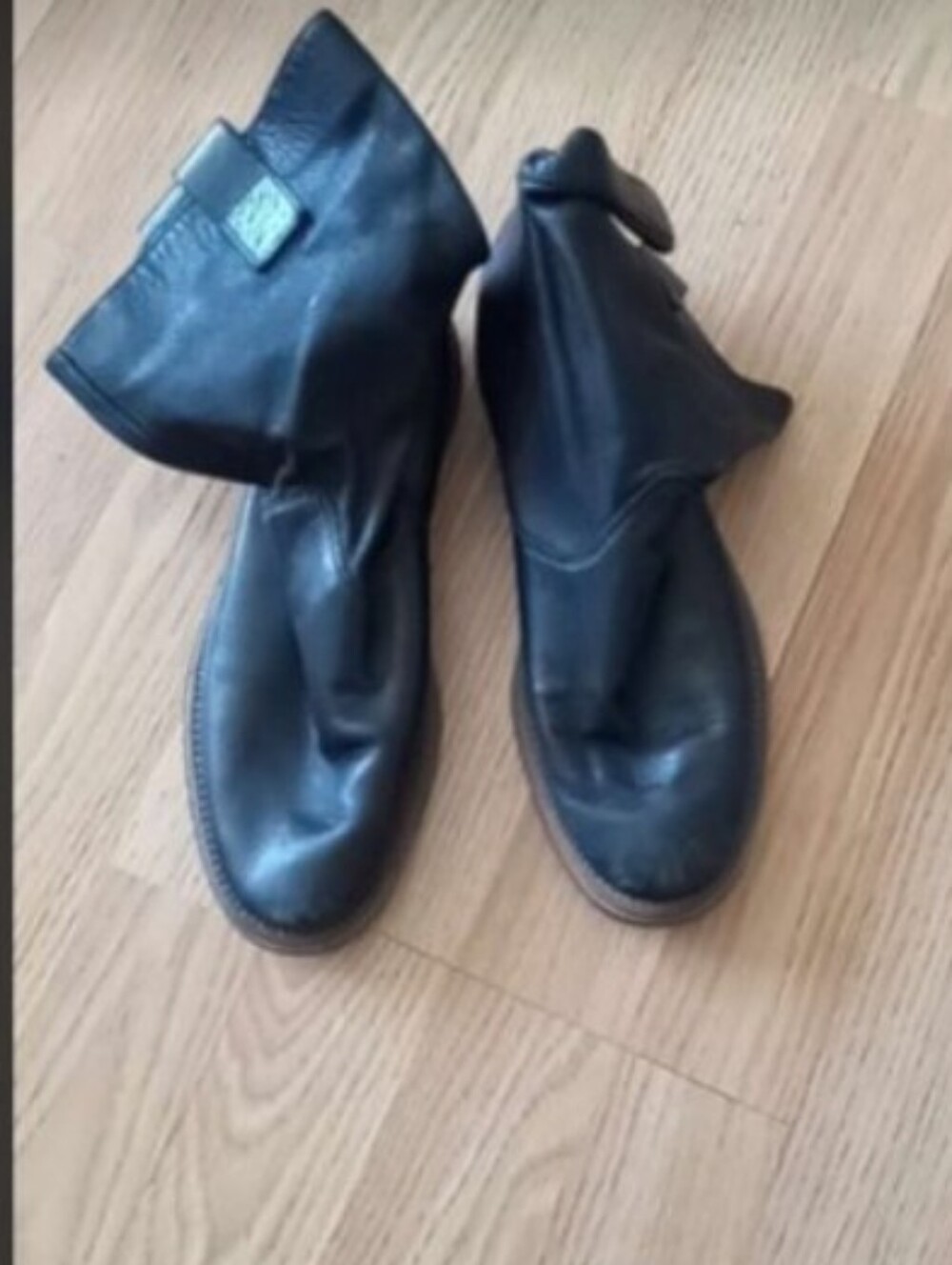 Cole Haan x Nike Air Black Leather Pull On Boots Sz 6B